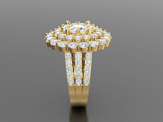Solitaire Ring Engagement Ring  Engagement Jewelry 1WR20 3D print model