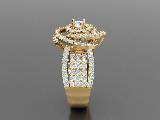 Solitaire Ring Engagement Ring  Engagement Jewelry 1WR19 3D print model