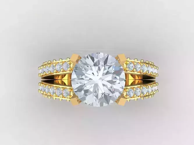 Solitaire Ring Engagement Ring  Engagement Jewelry 1WR15