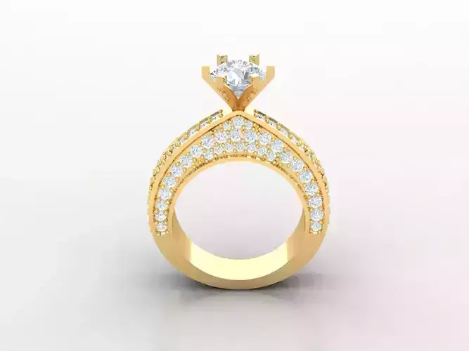 Solitaire Ring Engagement Ring  Engagement Jewelry 1WR11