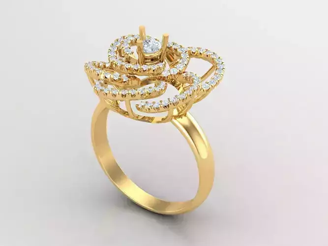 Solitaire Ring Engagement Ring  Engagement Jewelry 1WR10