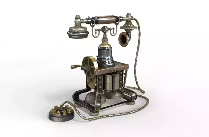 Telephone Antique Retro Vintage 3d model 3D model