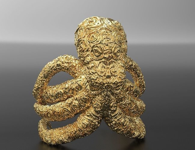 Octopus ring 3D print model