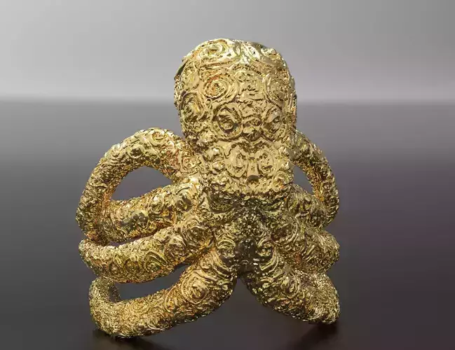 Octopus ring 3D print model