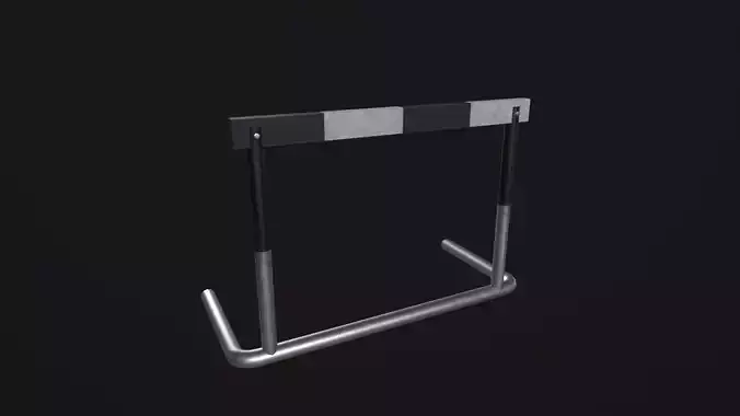 Track hurdle Low-poly 3D model