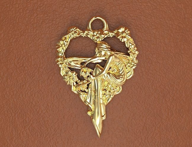 Woman pendant 3D print model