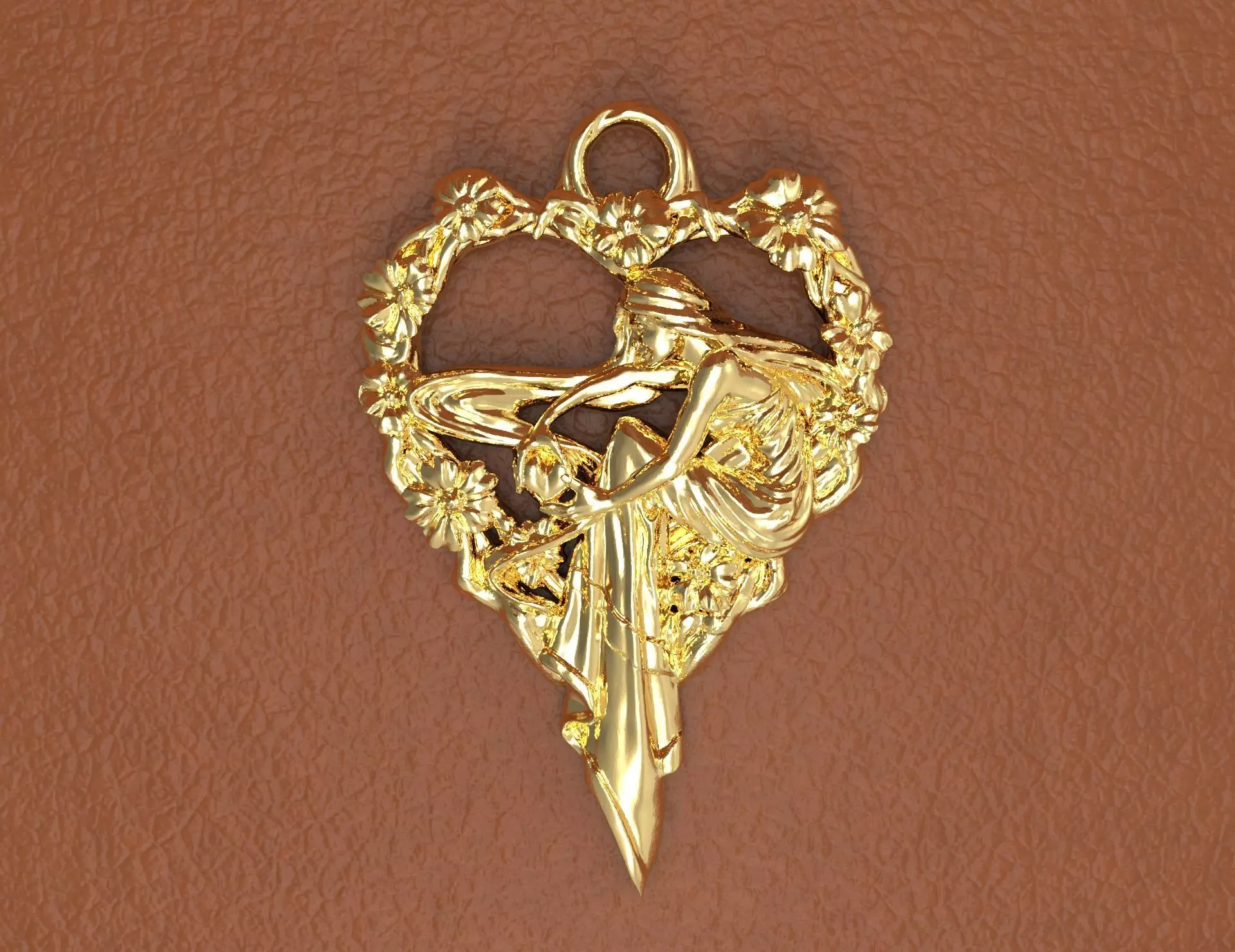 Woman pendant 3D print model