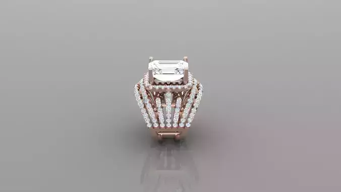 Emeral Diamond Ring for women R38