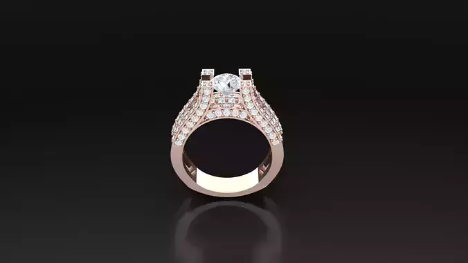 Morganite Engagement Ring R34 3D print model