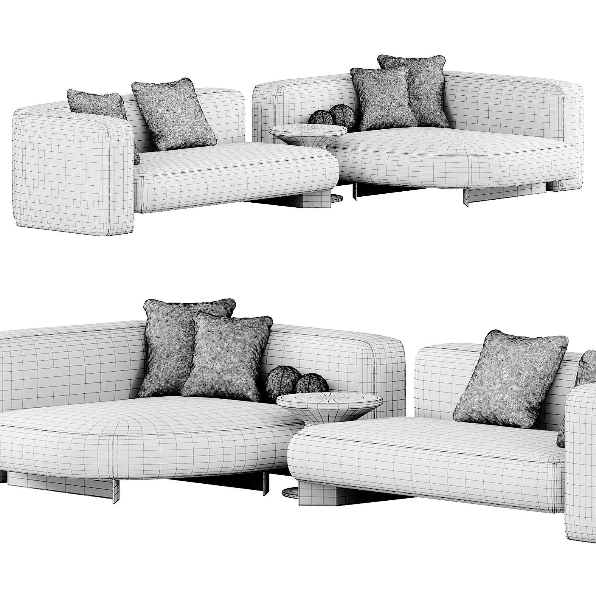Kintai Sofa By Art Nova 3D model_3