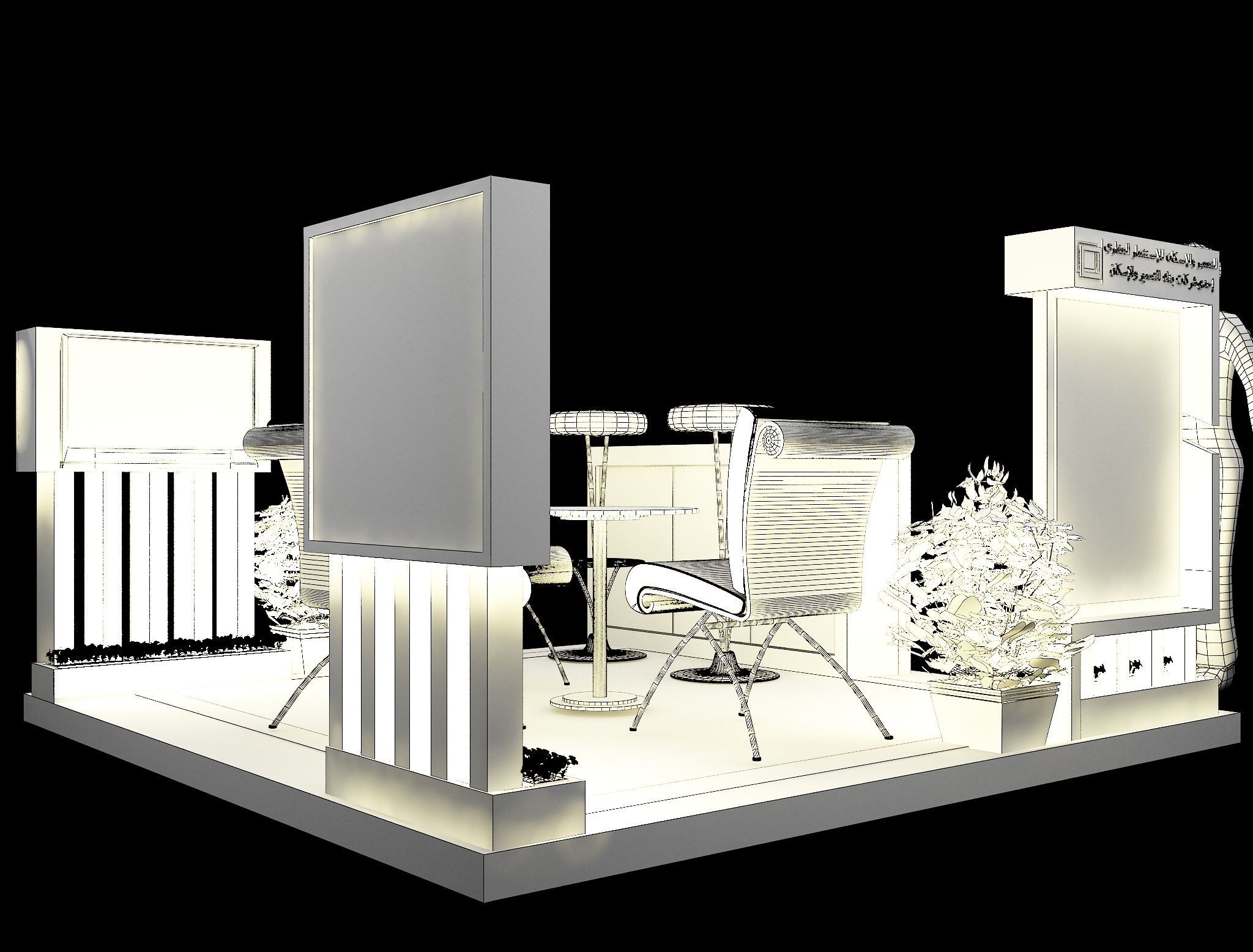 Booth Exhibition Stand a249a 3D model_5