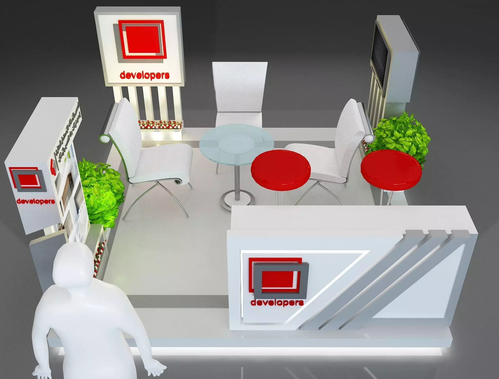 Booth Exhibition Stand a249a 3D model_0