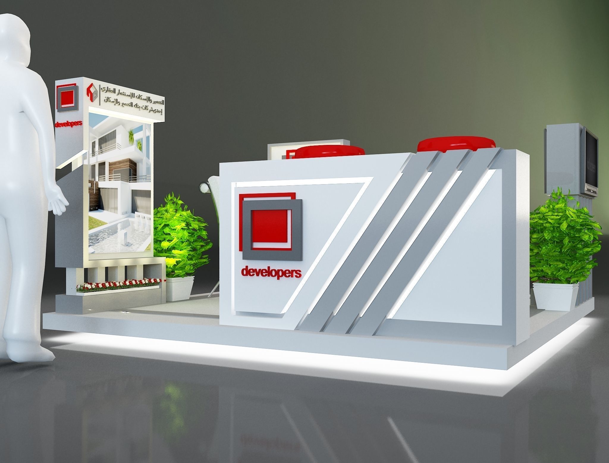 Booth Exhibition Stand a249a 3D model_2