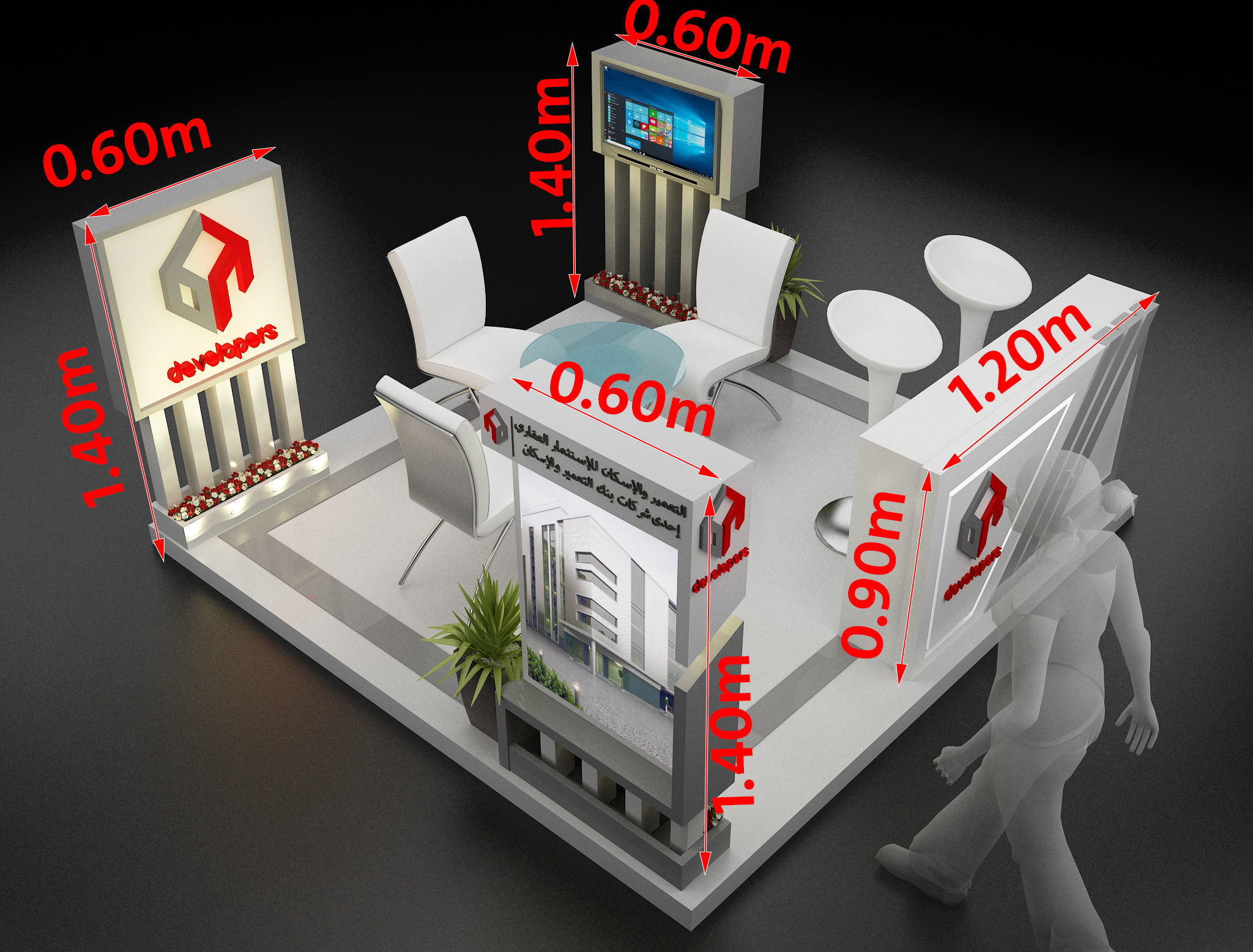 Booth Exhibition Stand a249a 3D model_12