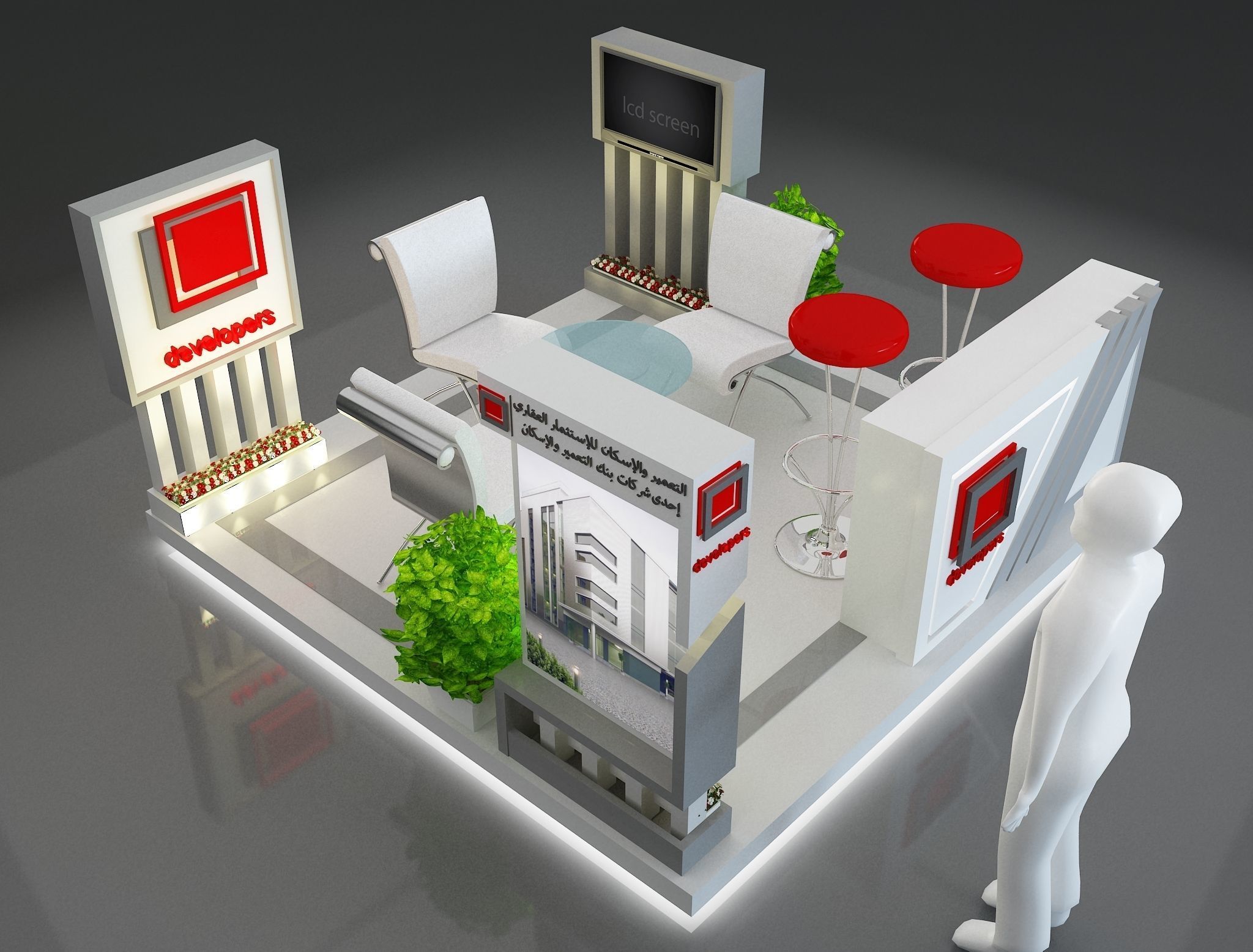 Booth Exhibition Stand a249a 3D model_6