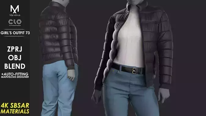 Girls Outfit 73 - Marvelous Designer