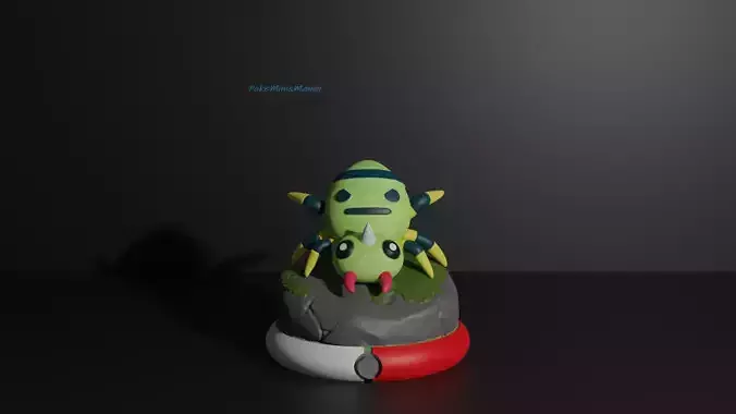 Spinarak pokemon presupported 3D print model 3D print model