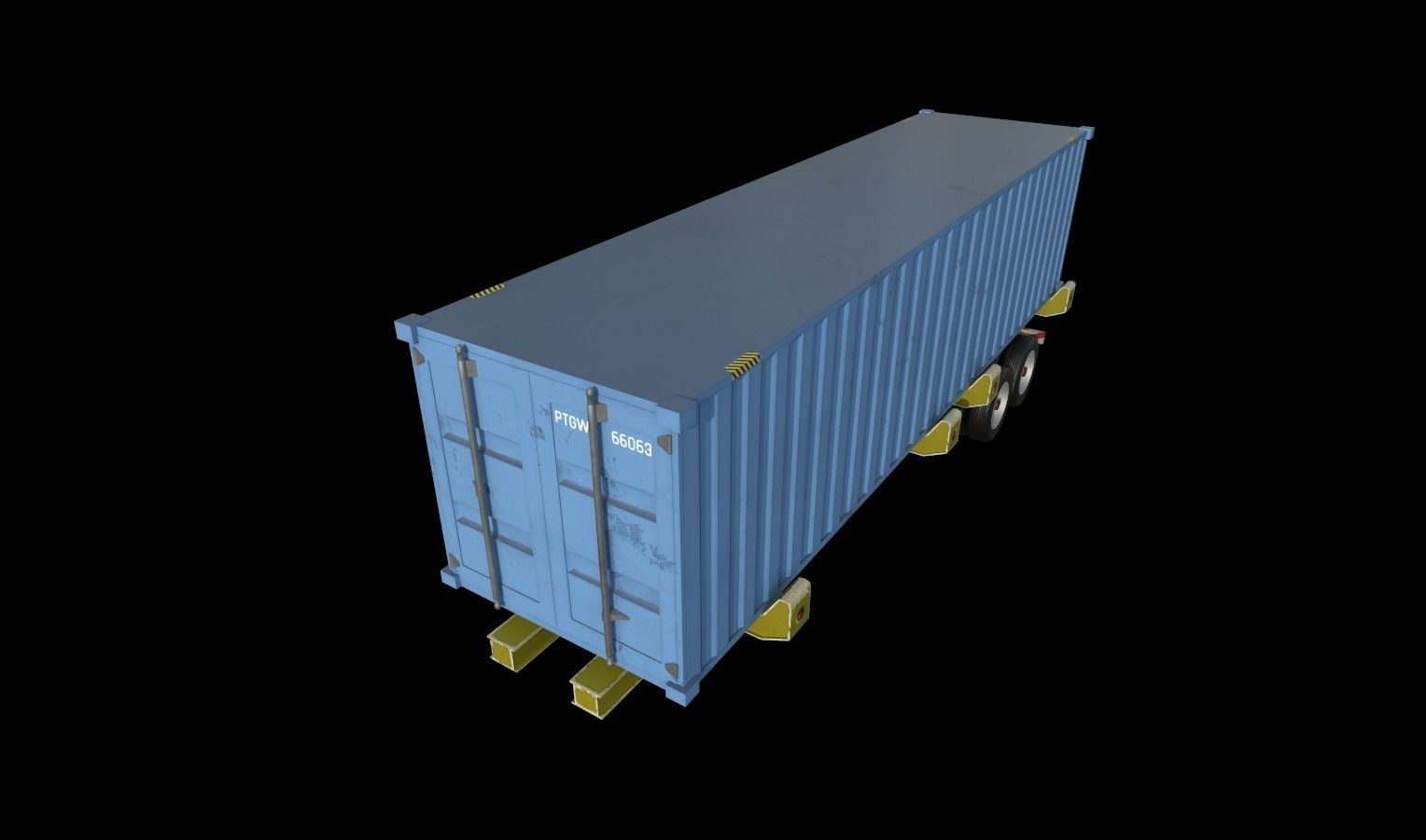 Trucks Pack Low-poly 3D model_34