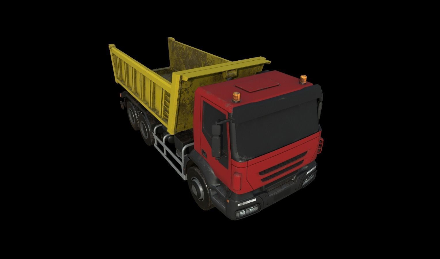 Trucks Pack Low-poly 3D model_10