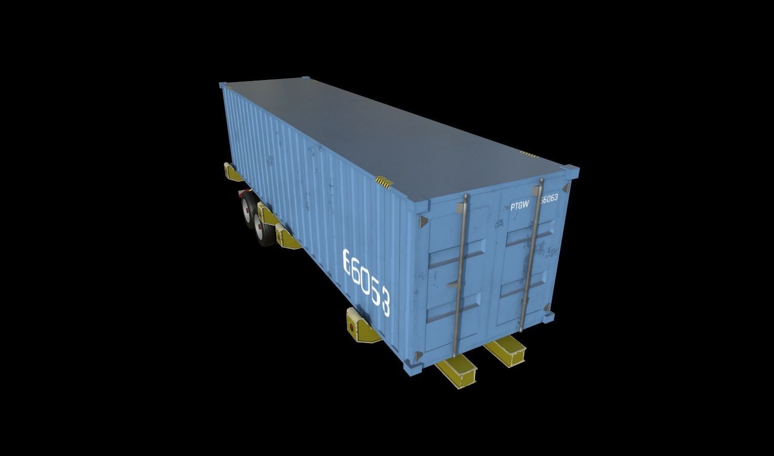 Trucks Pack Low-poly 3D model_35