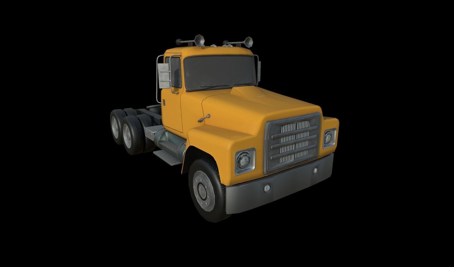 Trucks Pack Low-poly 3D model_29