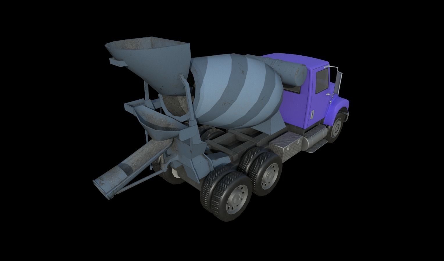 Trucks Pack Low-poly 3D model_7