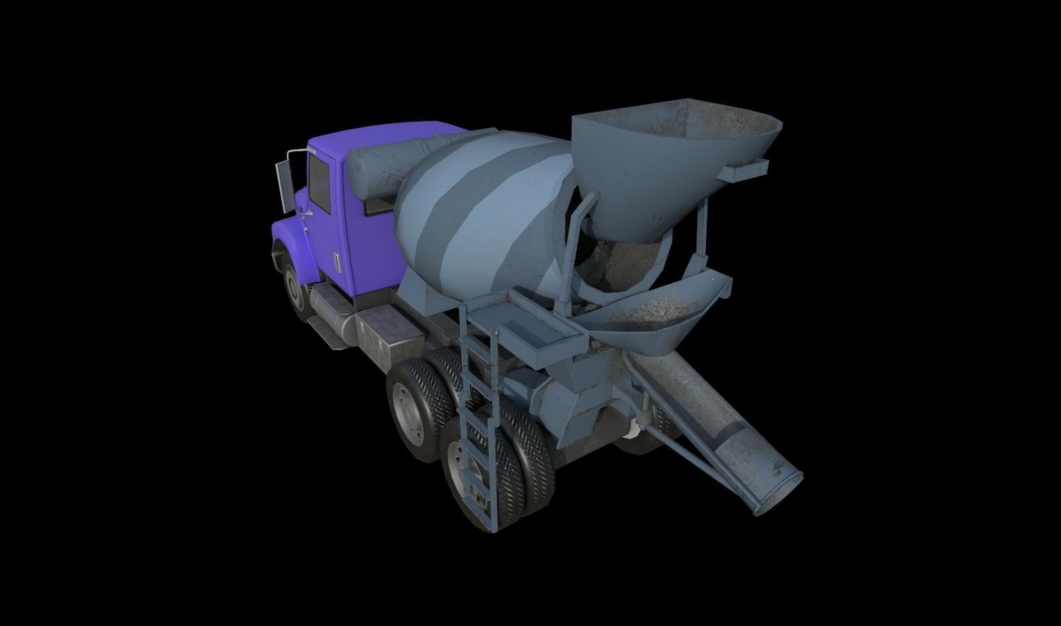 Trucks Pack Low-poly 3D model_8