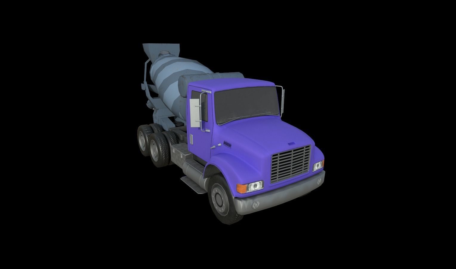 Trucks Pack Low-poly 3D model_3