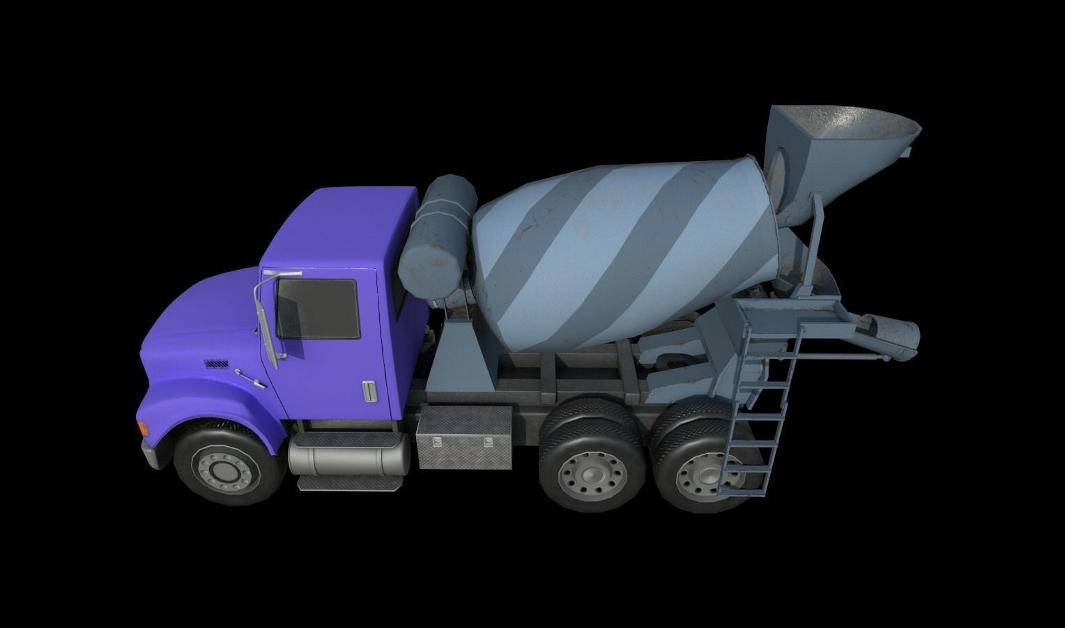 Trucks Pack Low-poly 3D model_4