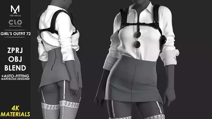Girls Outfit 72 - Marvelous Designer