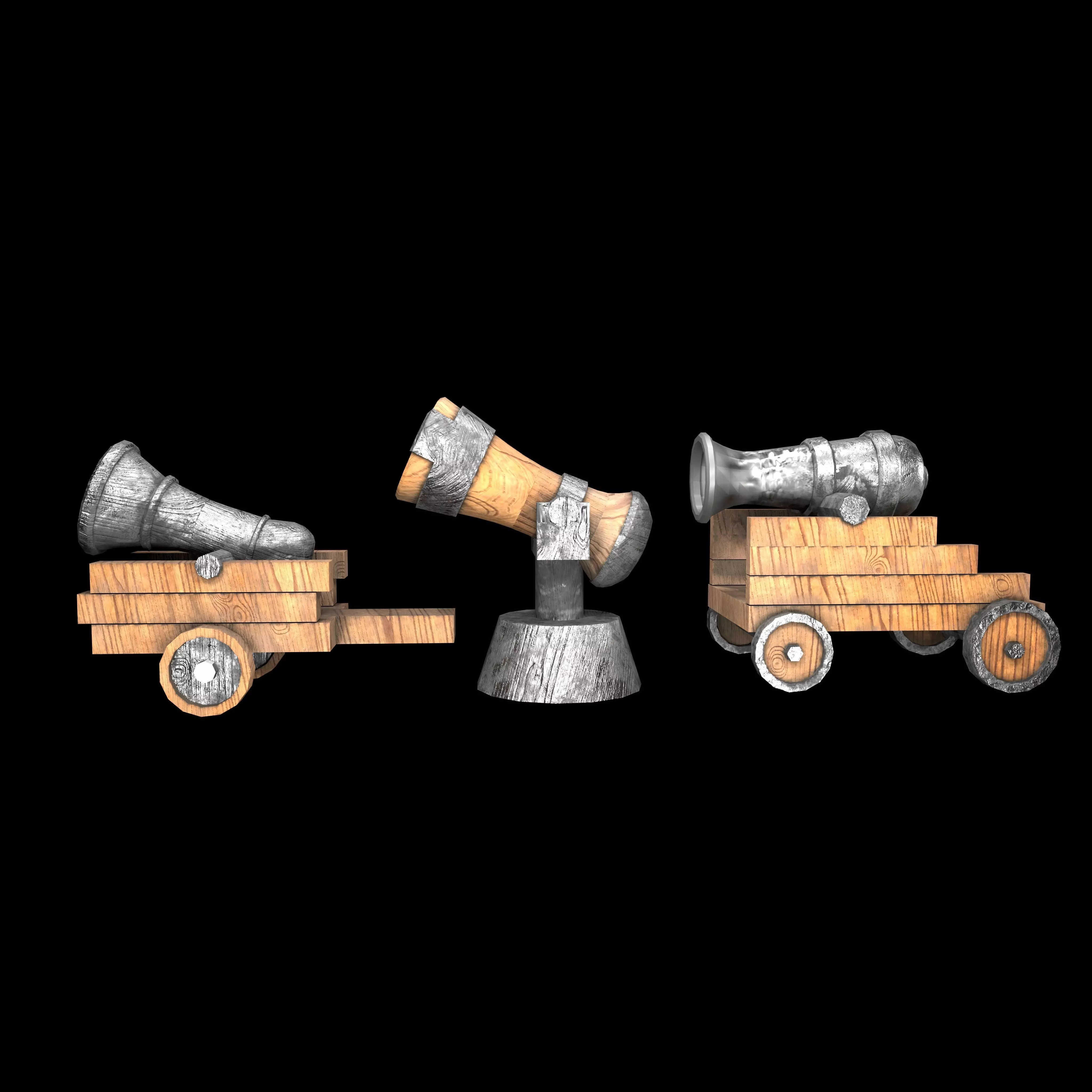 cannon Low-poly 3D model