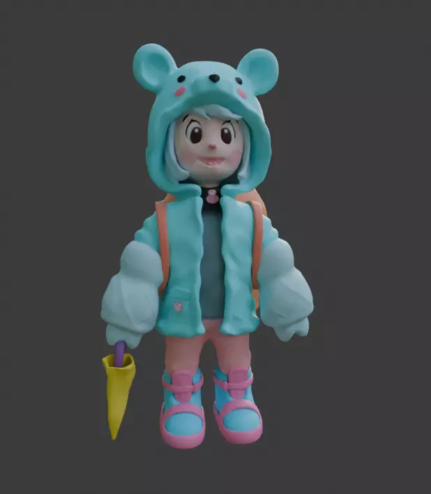 girl model 3D print model