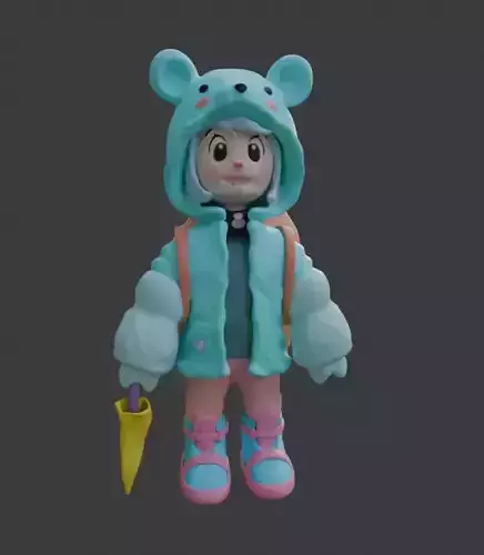 girl model  3D print model