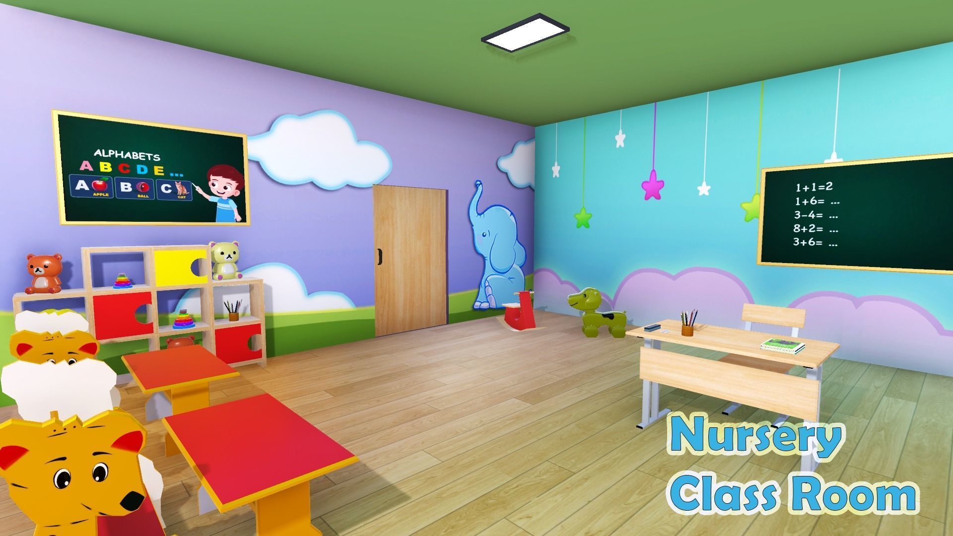 Nursery School Class Room Models Low-poly 3D model_7