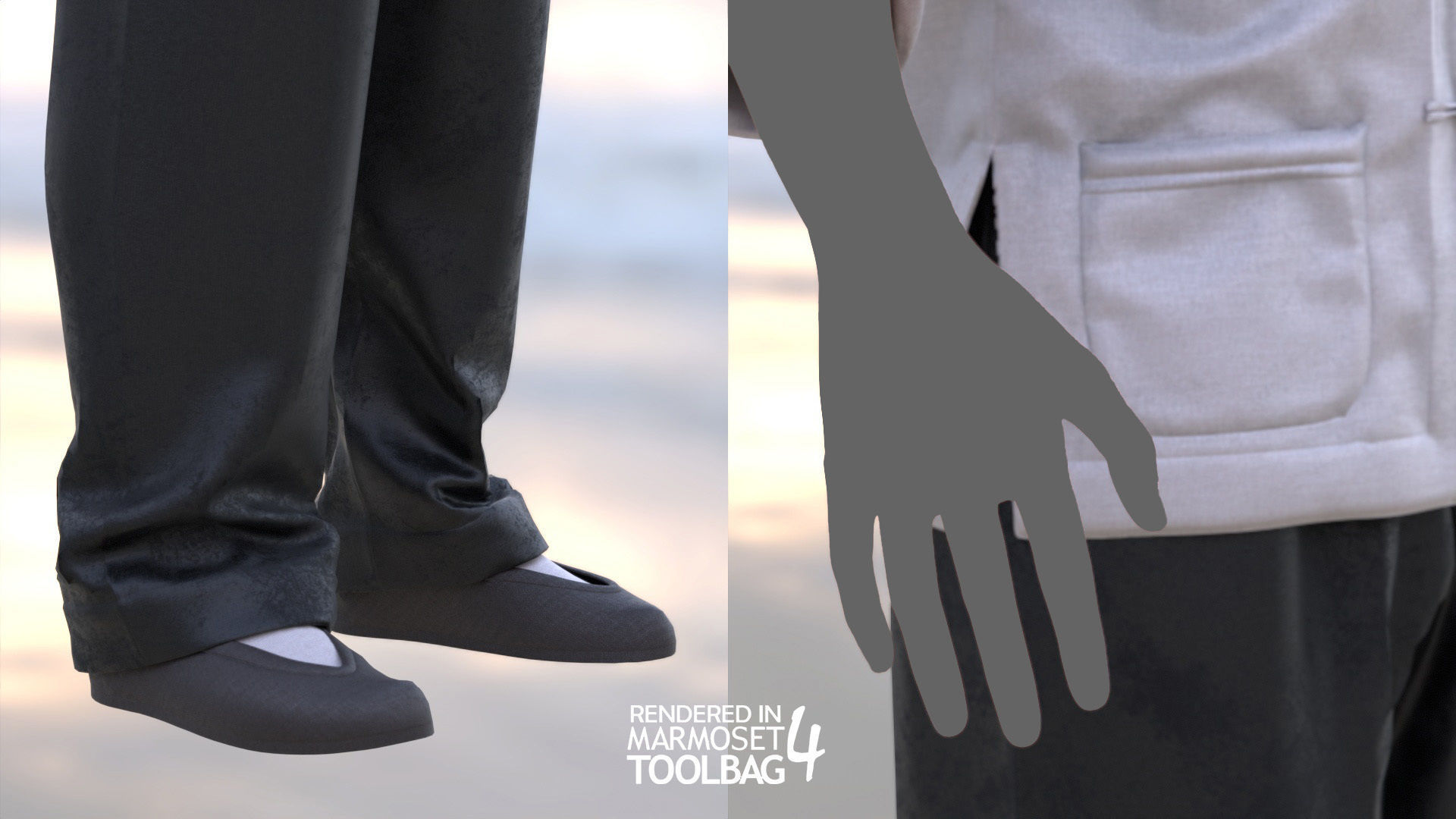 Female Martial Outfit 6 Low-poly 3D model_9