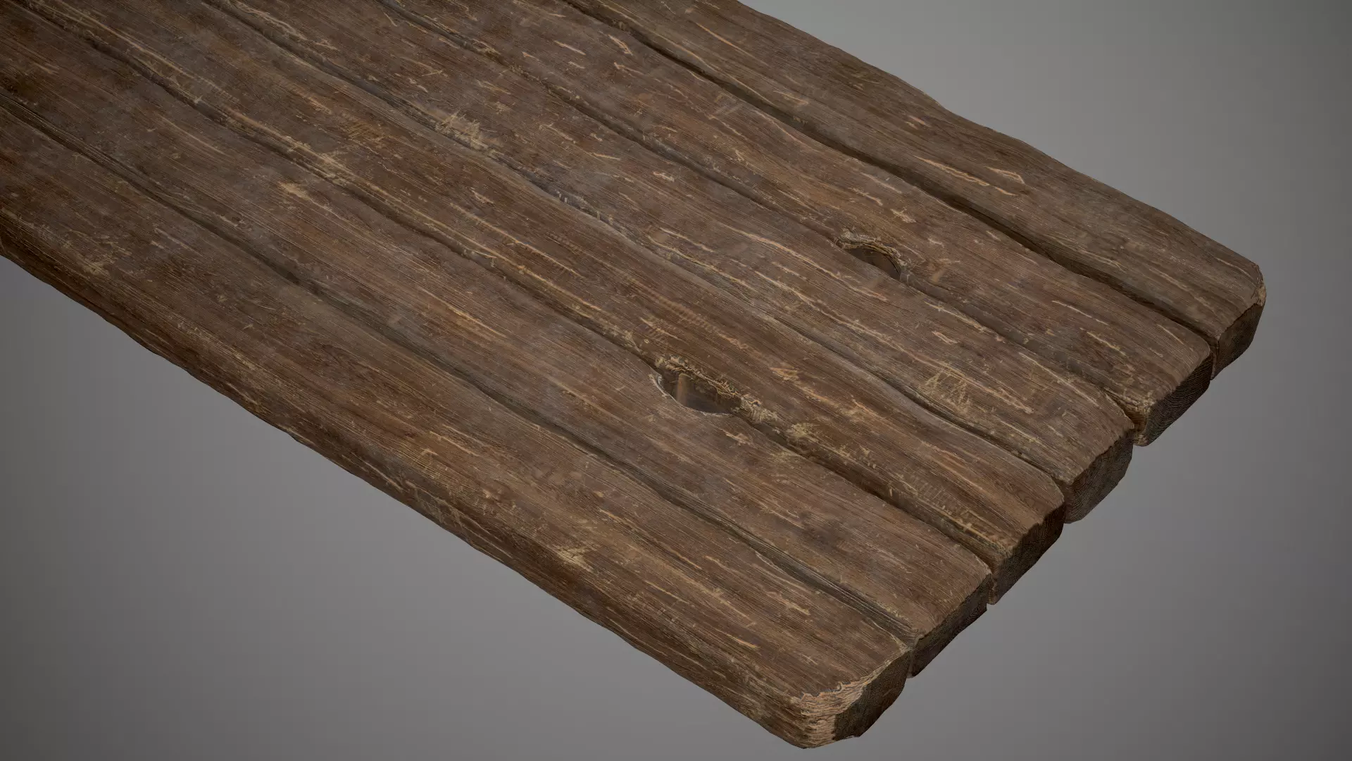 Wooden  beams Low-poly 3D model_0