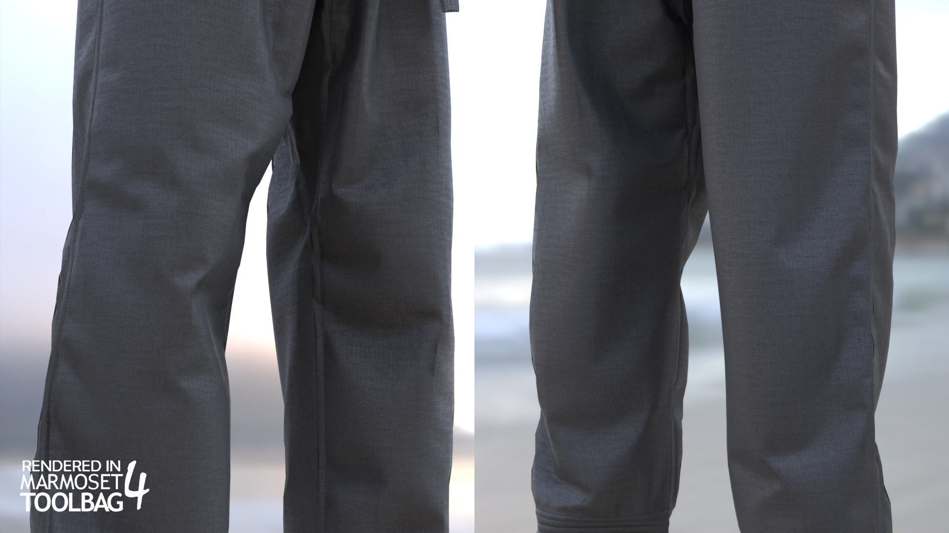 Male Martial Outfit 1 Low-poly 3D model_6
