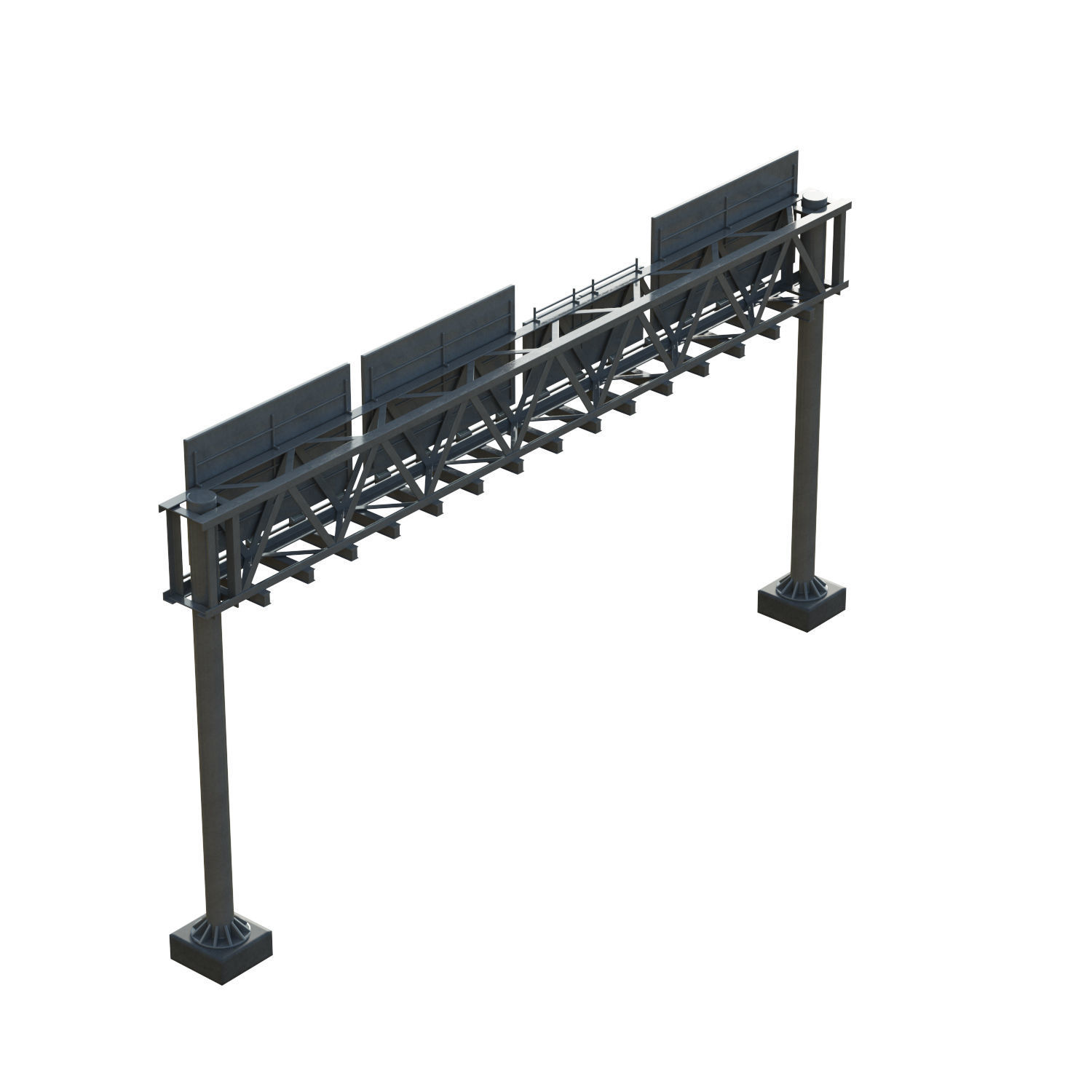 Highway Sign 05 Low-poly 3D model_8