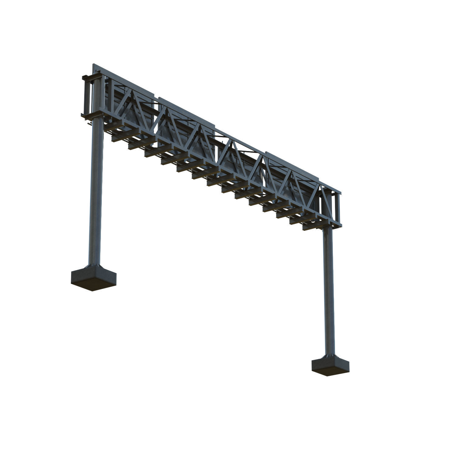 Highway Sign 05 Low-poly 3D model_9