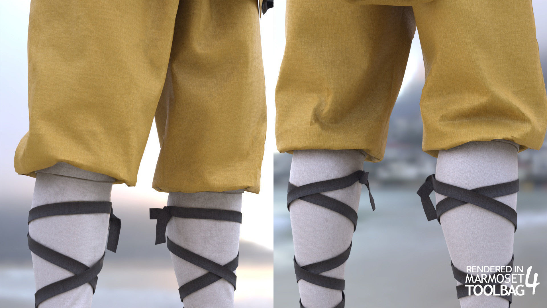 Female Martial Outfit 3 Low-poly 3D model_9