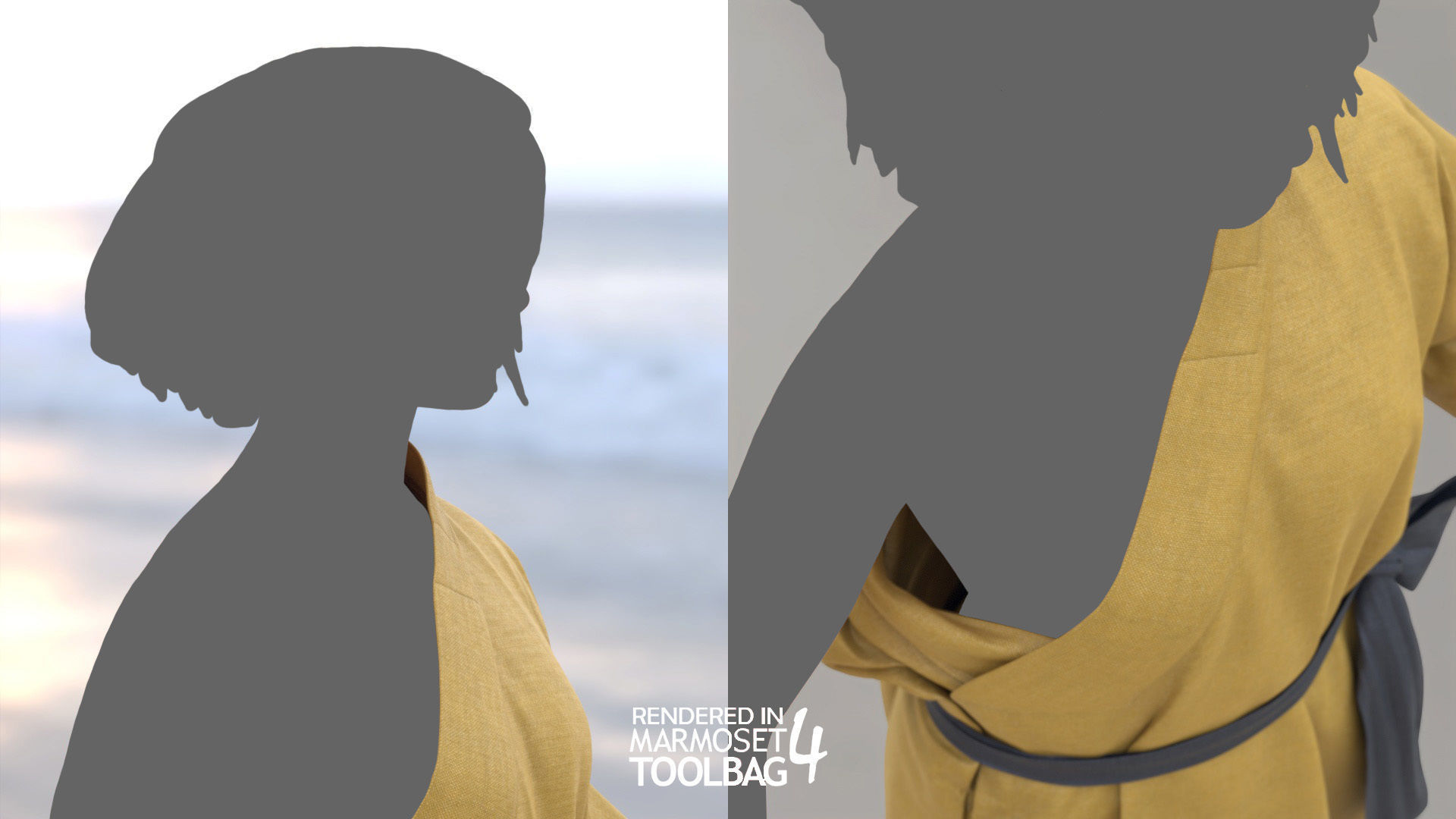 Female Martial Outfit 3 Low-poly 3D model_5