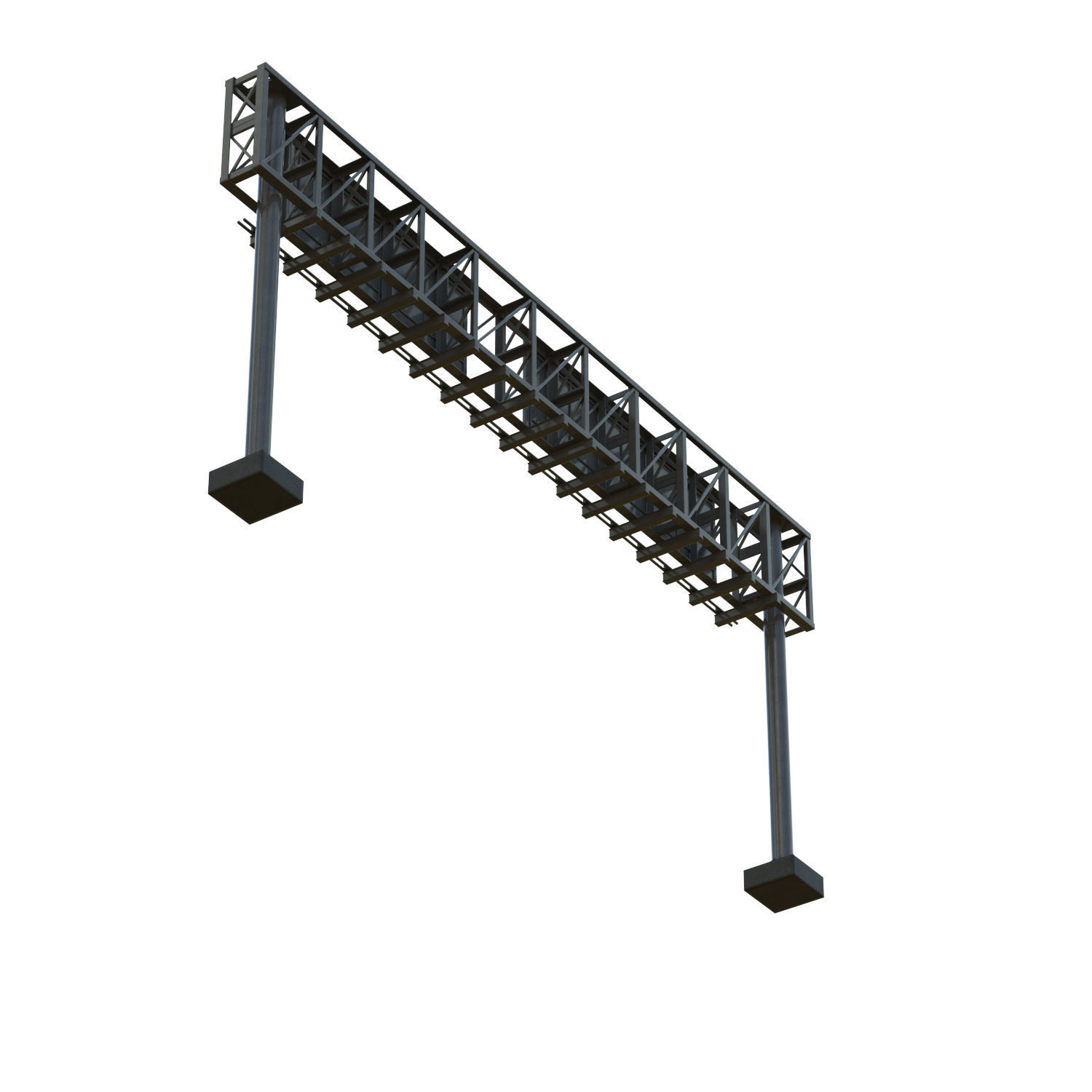 Highway Sign 06 Low-poly 3D model_8