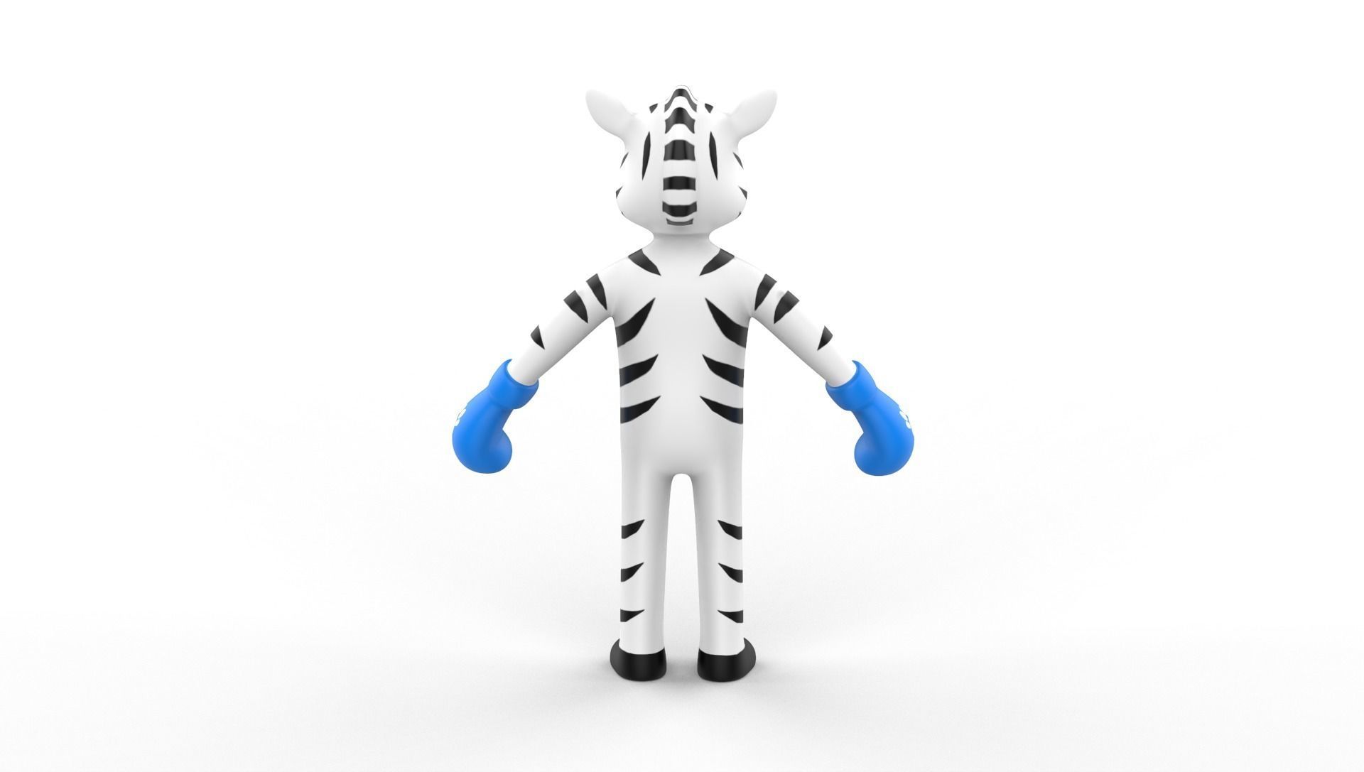 Boxing Zebra Animal Animated  Low-poly 3D model_18