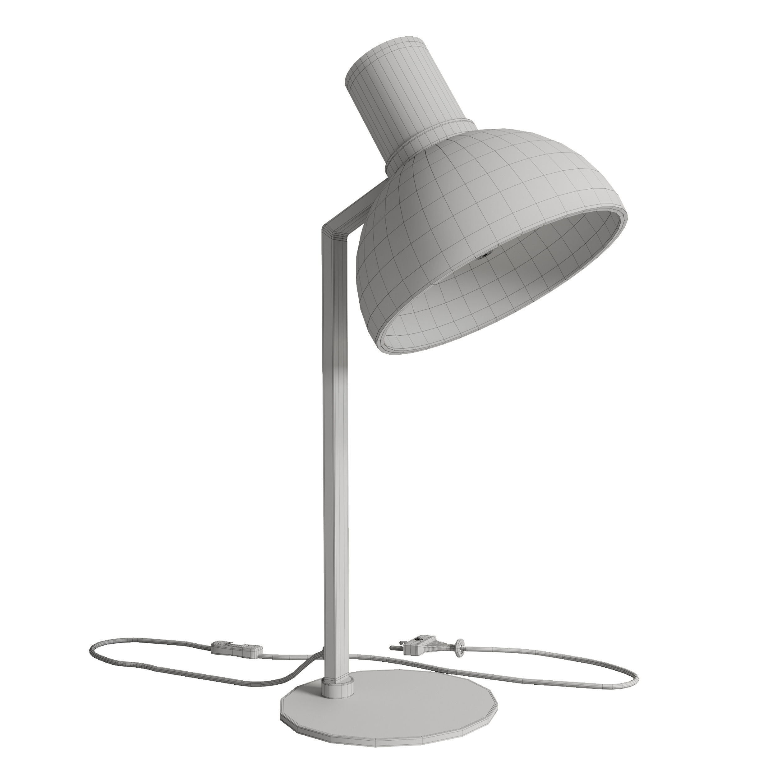 Mostrid Table Lamp Black - Lucande Low-poly 3D model_3