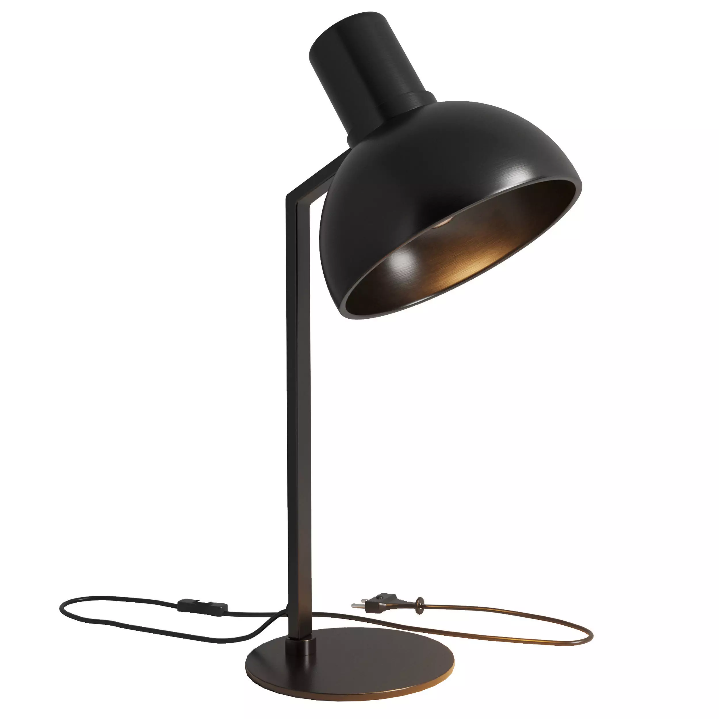 Mostrid Table Lamp Black - Lucande Low-poly 3D model_0