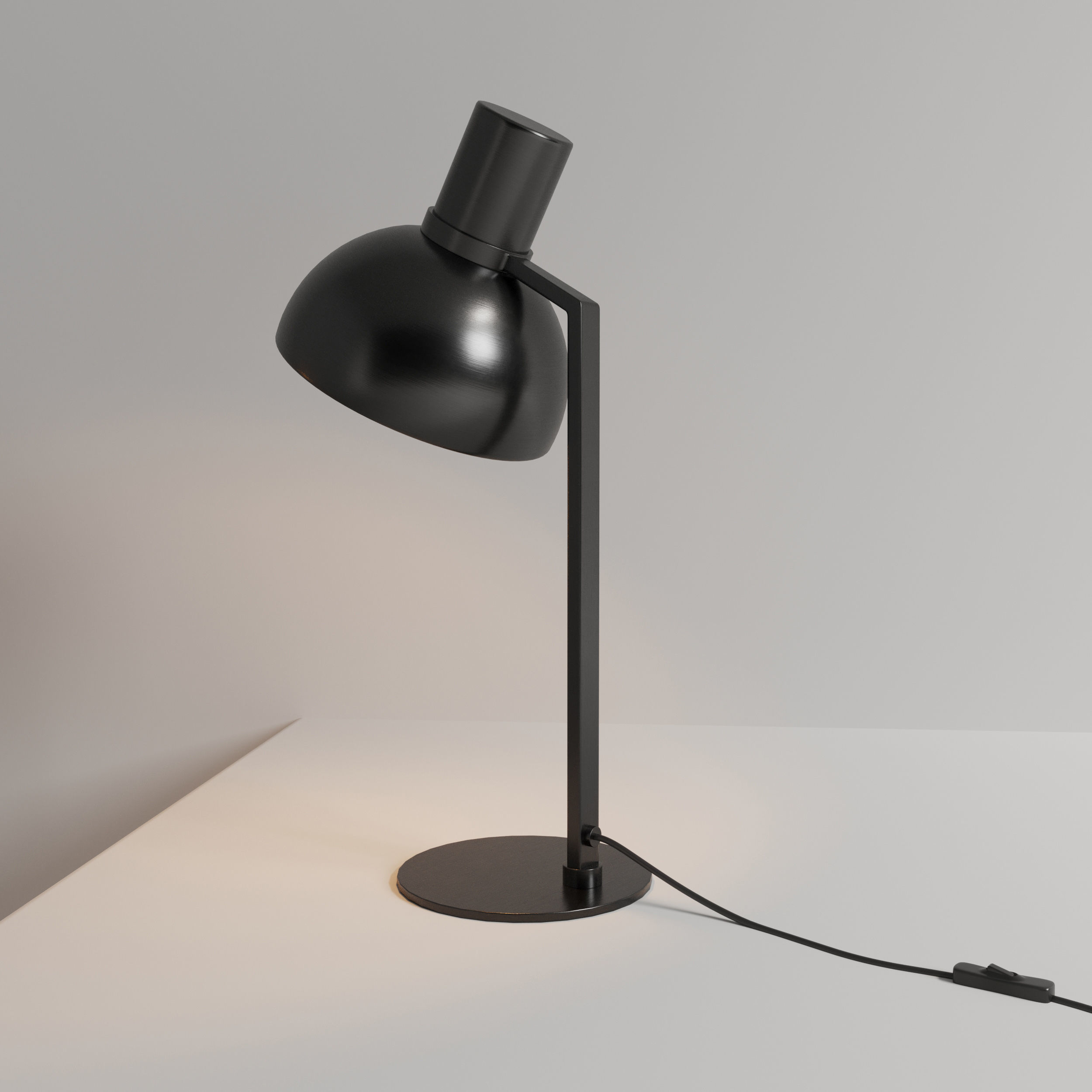 Mostrid Table Lamp Black - Lucande Low-poly 3D model_2