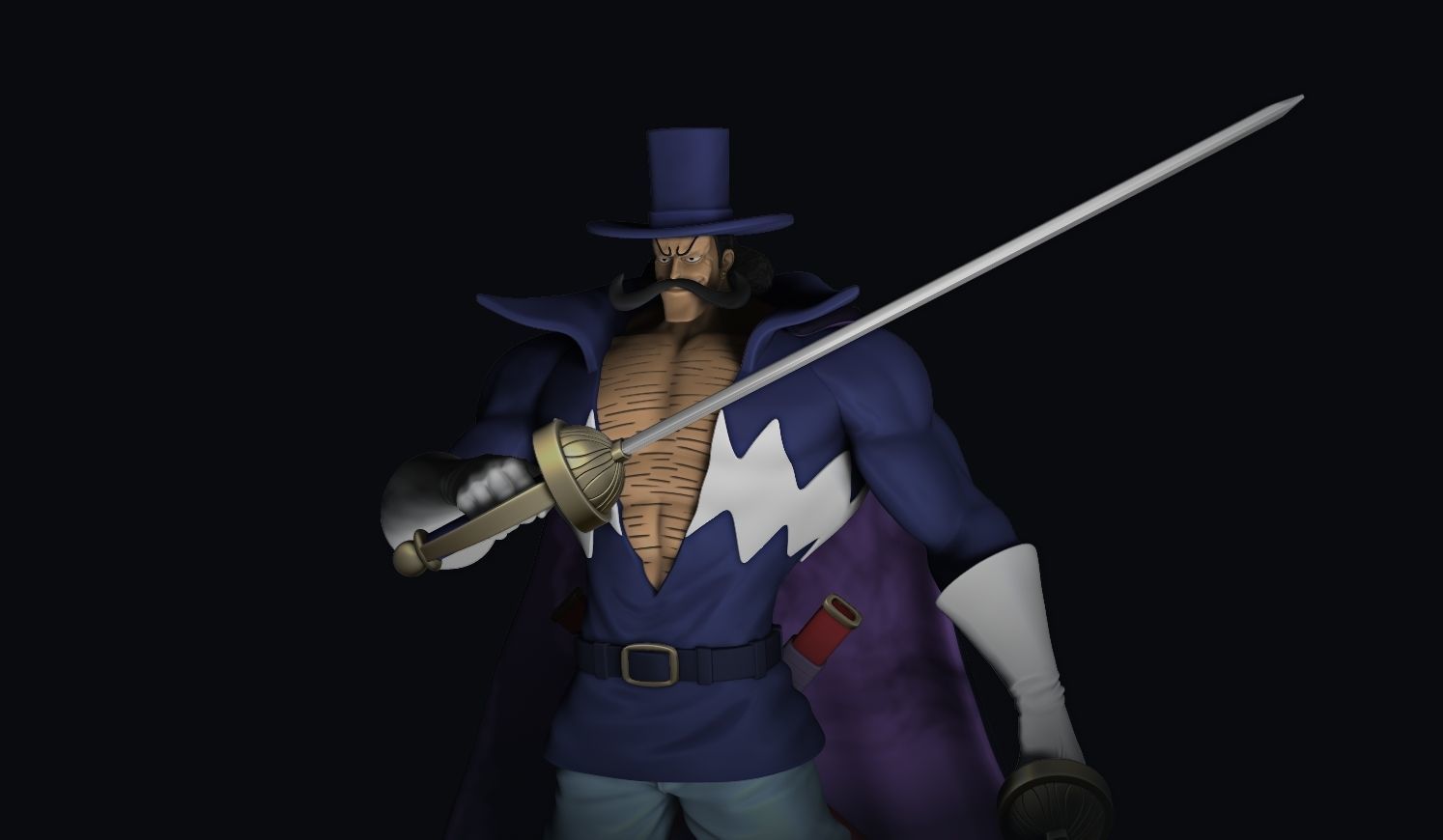 Vista One Piece Figure 3D print model_2