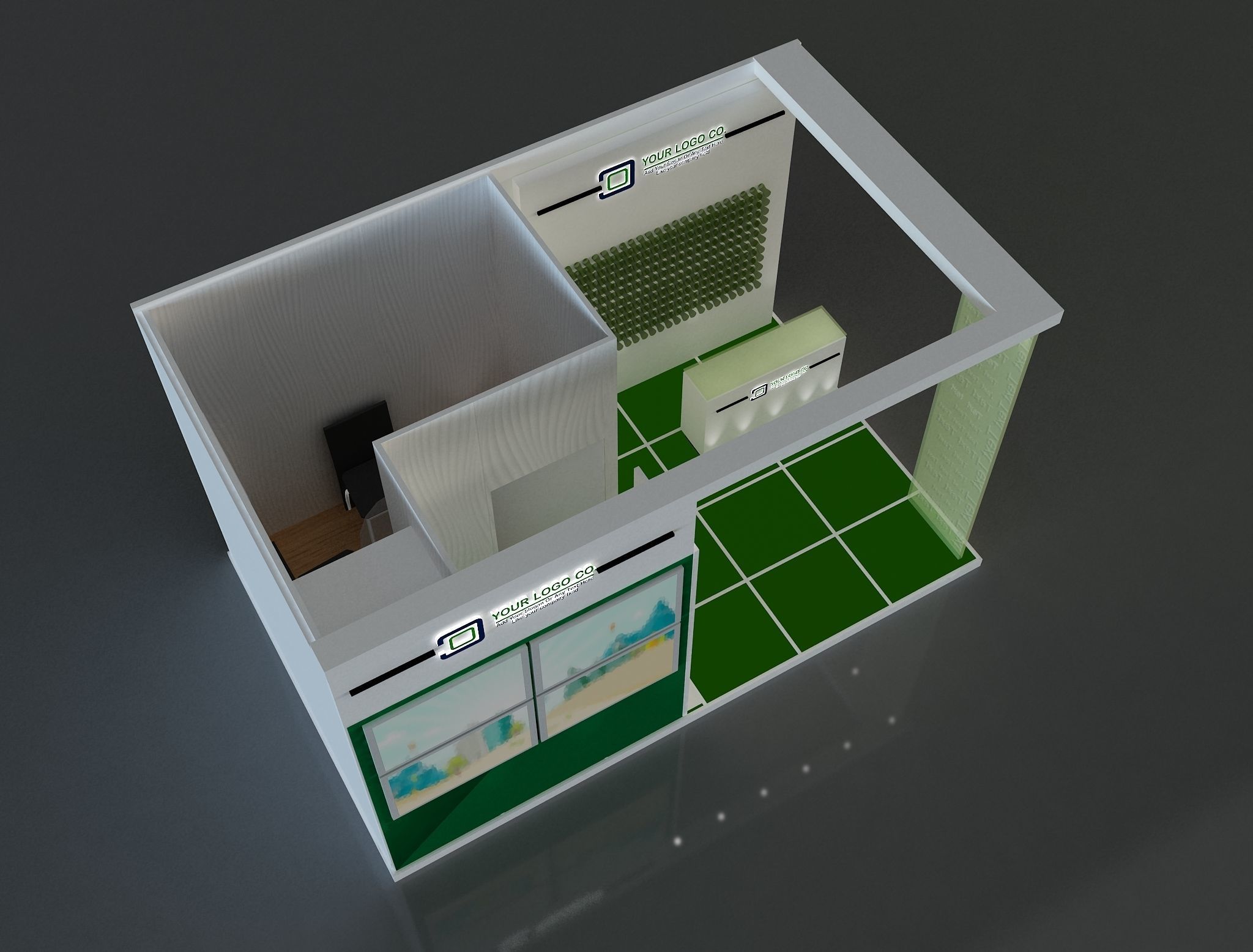 Booth Exhibition Stand a648b  3D model_8