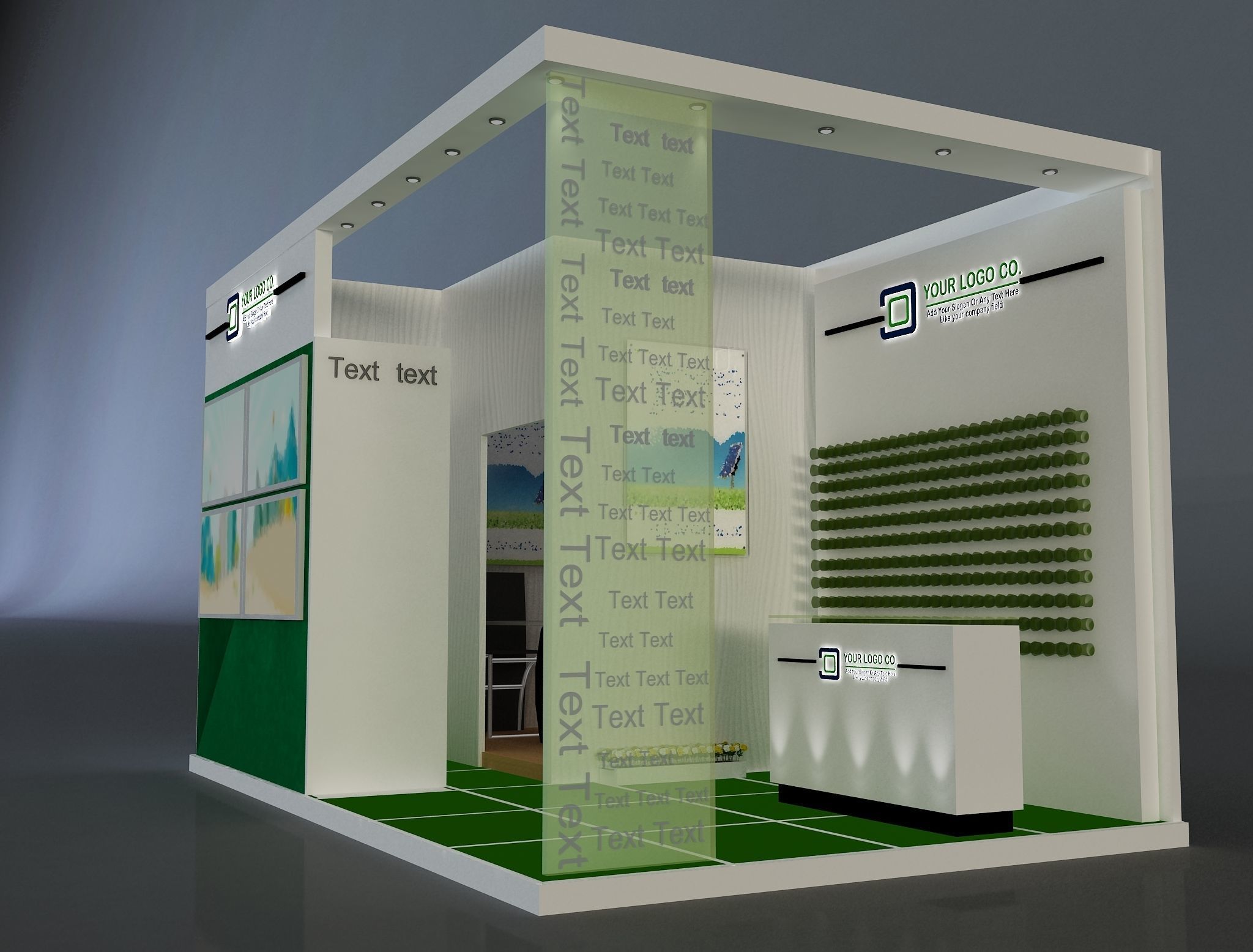 Booth Exhibition Stand a648b  3D model_2