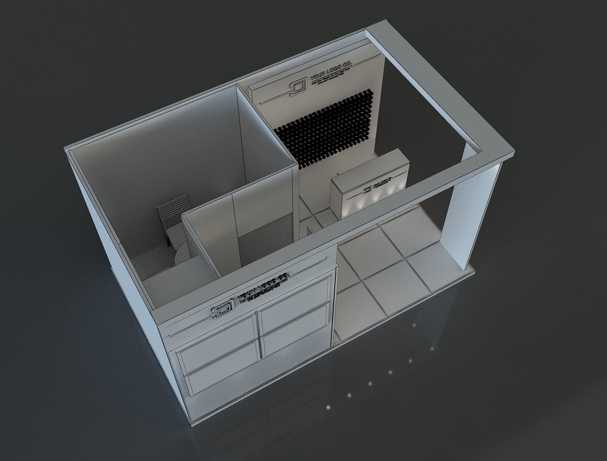 Booth Exhibition Stand a648b  3D model_9
